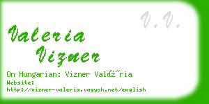 valeria vizner business card